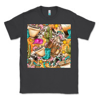 Smoke western cowgirl coffee cup with cowhide seamless pattern bbs Classic Tee - BundleAndBundleShop