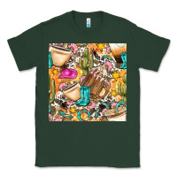 Sports Green western cowgirl coffee cup with cowhide seamless pattern bbs Classic Tee - BundleAndBundleShop