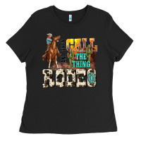 Black and they call the thing rodeo Ladies Tee - NancyCooperArtShop