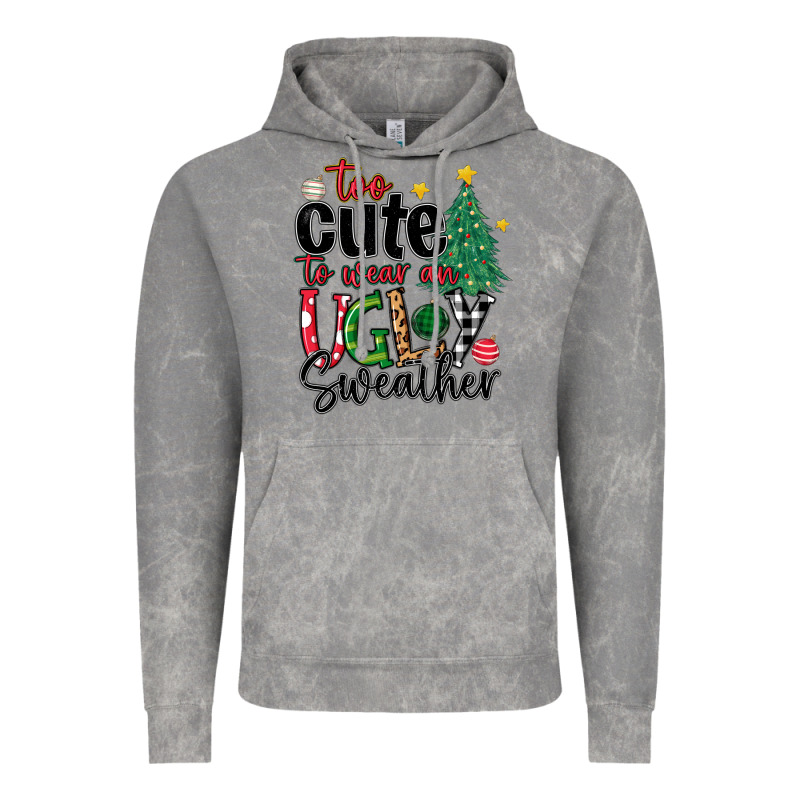 Too Cute To Wear Ugly  Christmas Vintage Hoodie by MaliasSmallBusiness | Teevron