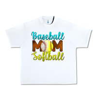 White Baseball Mom Softball Urban Heavy Tee - BundleAndBundleShop
