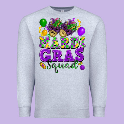 Mardi Gras Squad Premium Sweatshirt Designed By Fadigitalartstudio