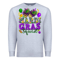 Heather Grey Mardi Gras squad Premium Sweatshirt - FaDigitalArtStudio