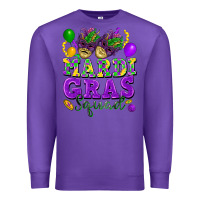 Purple Mardi Gras squad Premium Sweatshirt - FaDigitalArtStudio