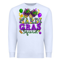 White Mardi Gras squad Premium Sweatshirt - FaDigitalArtStudio