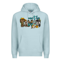 Blue Mist can't be tamed bull skull Premium Hoodie - OliviaCreatesArt