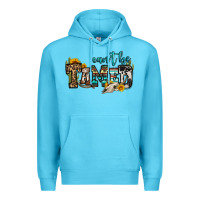 Ocean Blue can't be tamed bull skull Premium Hoodie - OliviaCreatesArt