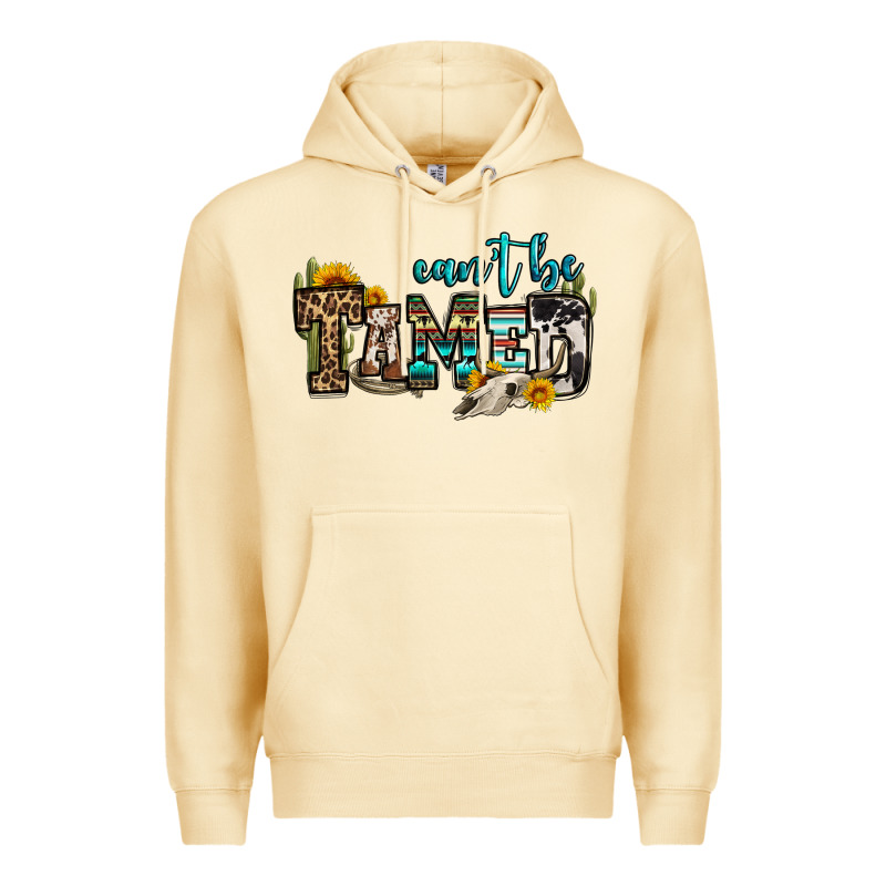 Can't Be Tamed Bull Skull Premium Hoodie by OliviaCreatesArt | Teevron