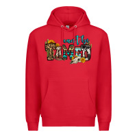 Red can't be tamed bull skull Premium Hoodie - OliviaCreatesArt