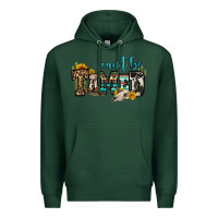 Sports Green can't be tamed bull skull Premium Hoodie - OliviaCreatesArt