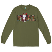 Army Green western christmas baby cow noel Long Sleeve Tee - Jasminsmagicworld
