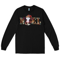 Black western christmas baby cow noel Long Sleeve Tee - Jasminsmagicworld