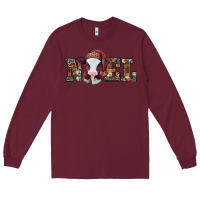 Burgundy western christmas baby cow noel Long Sleeve Tee - Jasminsmagicworld