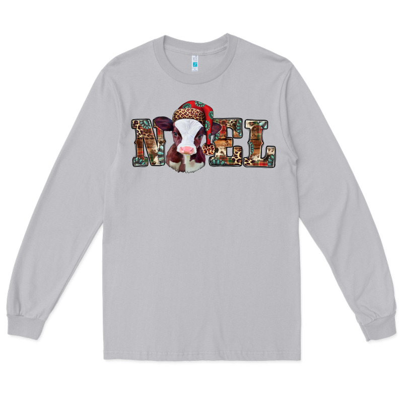 Western Christmas Baby Cow Noel Long Sleeve Tee by Jasminsmagicworld | Teevron