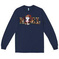 Navy western christmas baby cow noel Long Sleeve Tee - Jasminsmagicworld