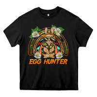 Black easter egg hunter  rabbit rainbow Heavy Core Tee - BarkalooDesign