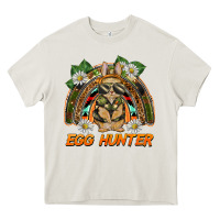 Cream easter egg hunter  rabbit rainbow Heavy Core Tee - BarkalooDesign