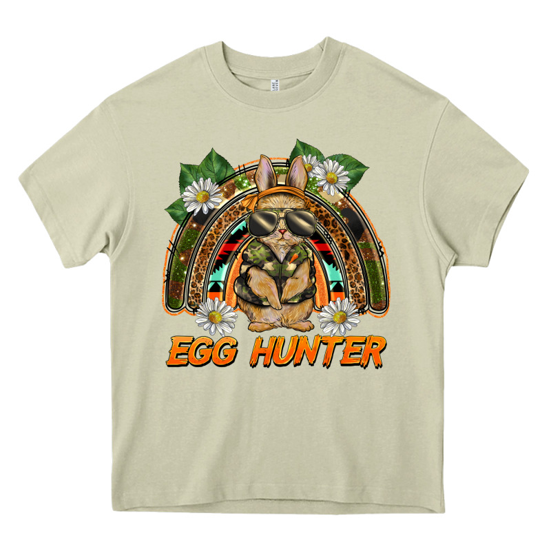 Easter Egg Hunter  Rabbit Rainbow Heavy Core Tee by BarkalooDesign | Teevron