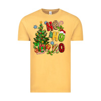 Vintage Mustard ho ho ho christmas Vintage Tee - MaliasSmallBusiness
