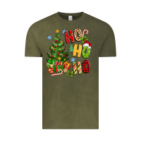 Vintage Olive ho ho ho christmas Vintage Tee - MaliasSmallBusiness
