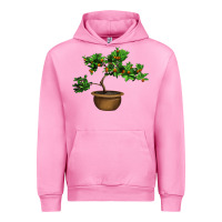 Fuchsia Pink Guava Tree Bonsai Illustrations Urban Hoodie - LillyAllenDesigns