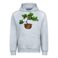 Heather Grey Guava Tree Bonsai Illustrations Urban Hoodie - LillyAllenDesigns