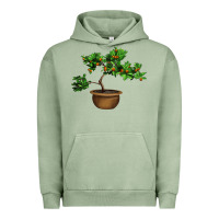 Pigment Oil Green Guava Tree Bonsai Illustrations Urban Hoodie - LillyAllenDesigns