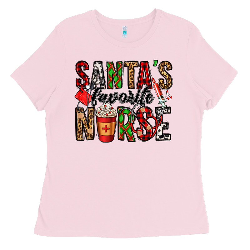 Santa's Favorite Nurse Ladies Tee by Jasminsmagicworld | Teevron