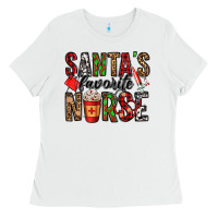 White santa's favorite nurse Ladies Tee - Jasminsmagicworld