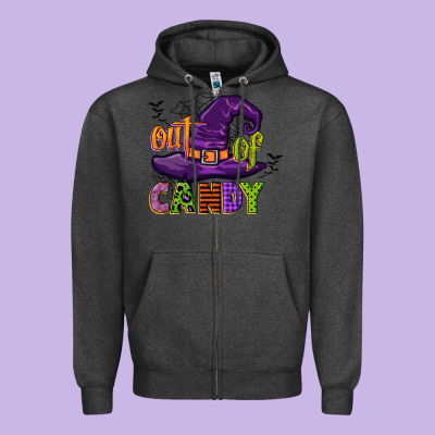 Out Of Candy Zipper Hoodie Designed By Cowgirlartshop