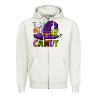 Oatmeal Heather out of candy Zipper Hoodie - CowGirlArtShop