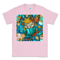 Bubblegum Pink winter coffee cups and snow with plaid seamless pattern bbs Classic Tee - BundleAndBundleShop