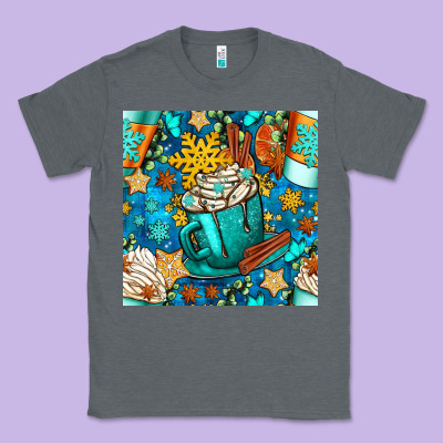 Winter Coffee Cups And Snow With Plaid Seamless Pattern Bbs Classic Tee Designed By Bundleandbundleshop