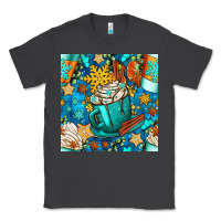 Smoke winter coffee cups and snow with plaid seamless pattern bbs Classic Tee - BundleAndBundleShop