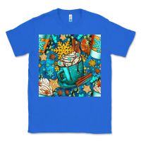 True Royal winter coffee cups and snow with plaid seamless pattern bbs Classic Tee - BundleAndBundleShop