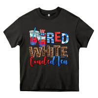 Asphalt Red white loaded tea Heavy Core Tee - AdoDesignShop