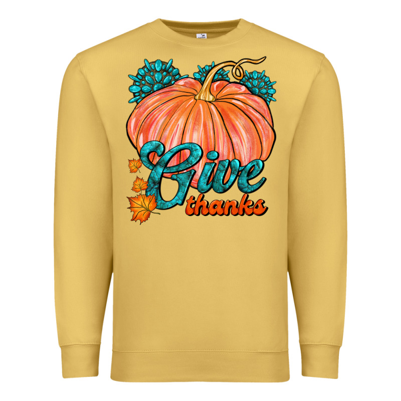 Give Thanks Premium Sweatshirt by FaDigitalArtStudio | Teevron