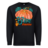 Black Give Thanks Premium Sweatshirt - FaDigitalArtStudio