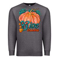 Charcoal Heather Give Thanks Premium Sweatshirt - FaDigitalArtStudio