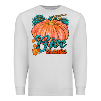 Dove Grey Give Thanks Premium Sweatshirt - FaDigitalArtStudio