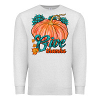 Oatmeal Heather Give Thanks Premium Sweatshirt - FaDigitalArtStudio