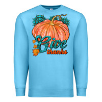 Ocean Blue Give Thanks Premium Sweatshirt - FaDigitalArtStudio