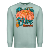 Seafoam Give Thanks Premium Sweatshirt - FaDigitalArtStudio