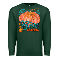 Sports Green Give Thanks Premium Sweatshirt - FaDigitalArtStudio