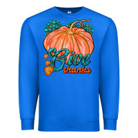 True Royal Give Thanks Premium Sweatshirt - FaDigitalArtStudio