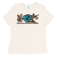 Bone peace love triceratops horridus Ladies Tee - LillyAllenDesigns