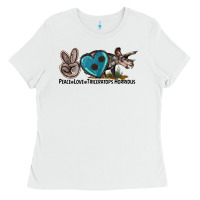 White peace love triceratops horridus Ladies Tee - LillyAllenDesigns