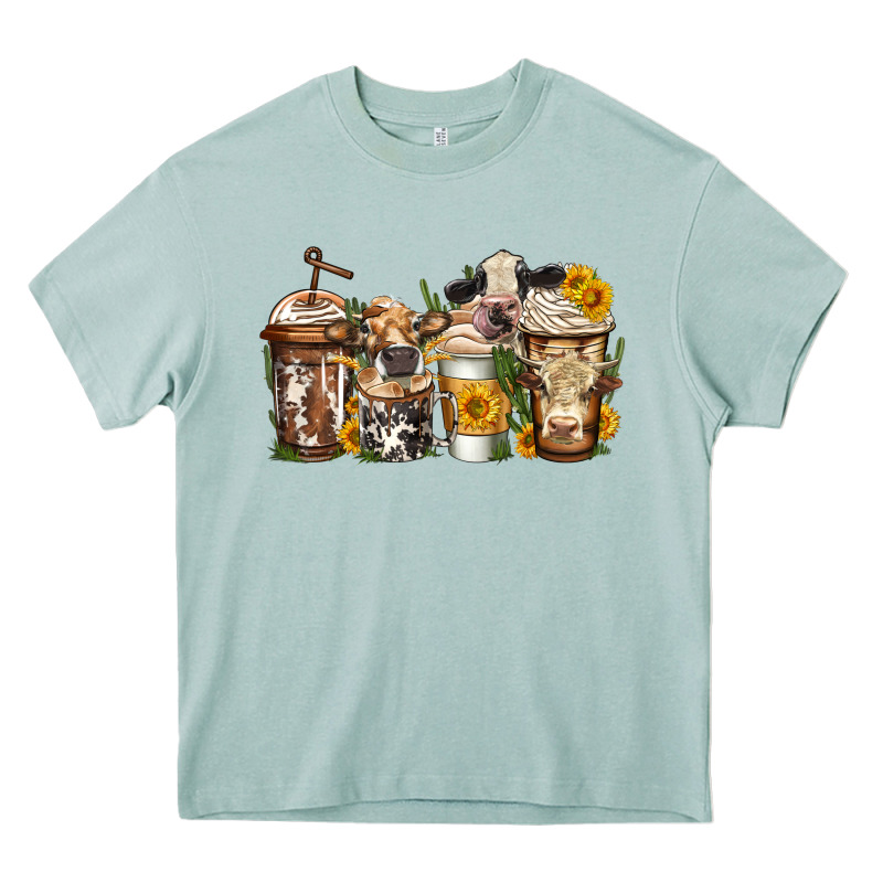 Cows Coffee Cups Heavy Core Tee by Jasminsmagicworld | Teevron