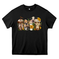 Black cows coffee cups Heavy Core Tee - Jasminsmagicworld