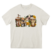 Cream cows coffee cups Heavy Core Tee - Jasminsmagicworld